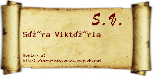 Séra Viktória névjegykártya