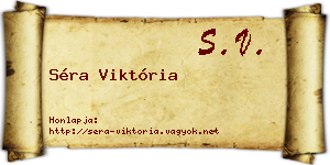 Séra Viktória névjegykártya